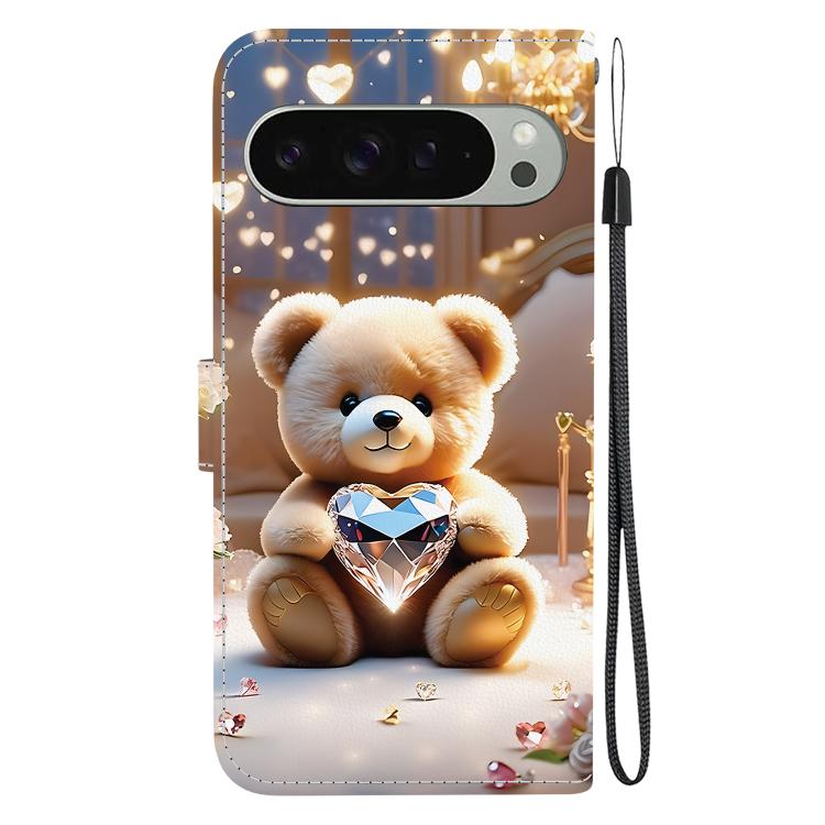 For Google Pixel 9 / Pixel 9 Pro Crystal Texture Colored Drawing Leather Phone Case