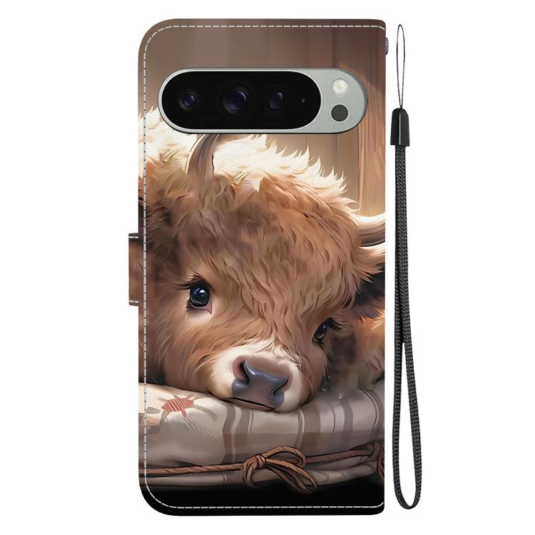 For Google Pixel 9 / Pixel 9 Pro Crystal Texture Colored Drawing Leather Phone Case