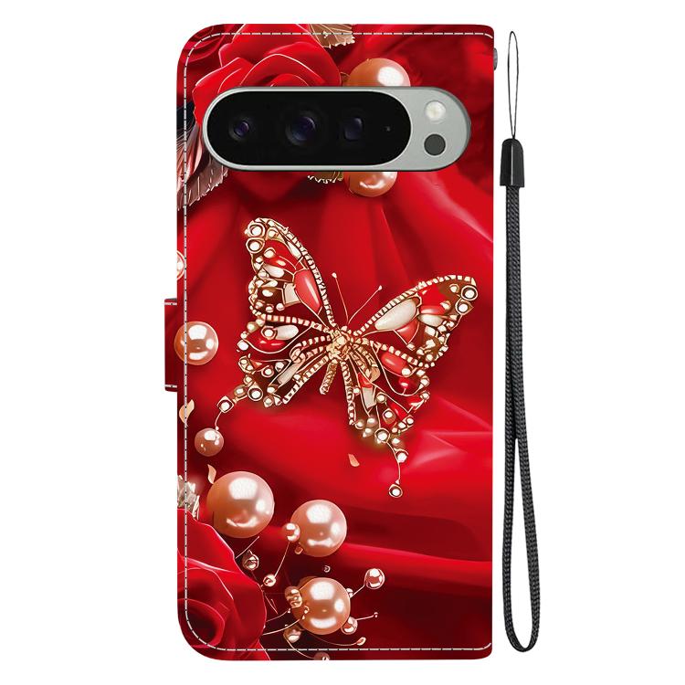 For Google Pixel 9 / Pixel 9 Pro Crystal Texture Colored Drawing Leather Phone Case