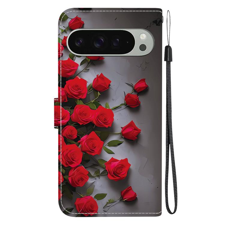 For Google Pixel 9 / Pixel 9 Pro Crystal Texture Colored Drawing Leather Phone Case