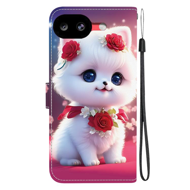 For Google Pixel 10a Crystal Texture Colored Drawing Leather Phone Case