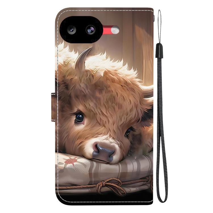 For Google Pixel 10a Crystal Texture Colored Drawing Leather Phone Case