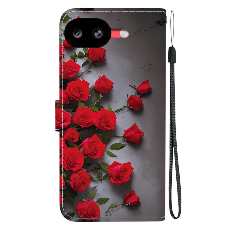 For Google Pixel 10a Crystal Texture Colored Drawing Leather Phone Case