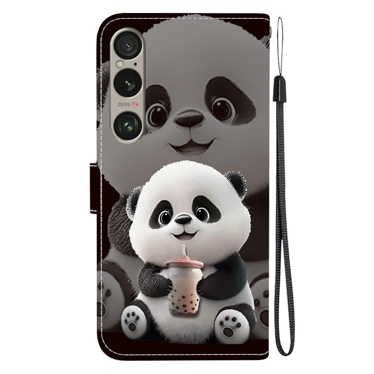 For Sony Xperia 1 VI Crystal Texture Colored Drawing Leather Phone Case