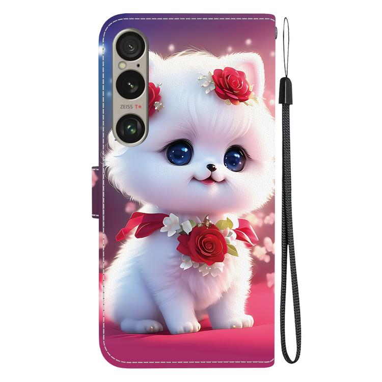 For Sony Xperia 1 VI Crystal Texture Colored Drawing Leather Phone Case