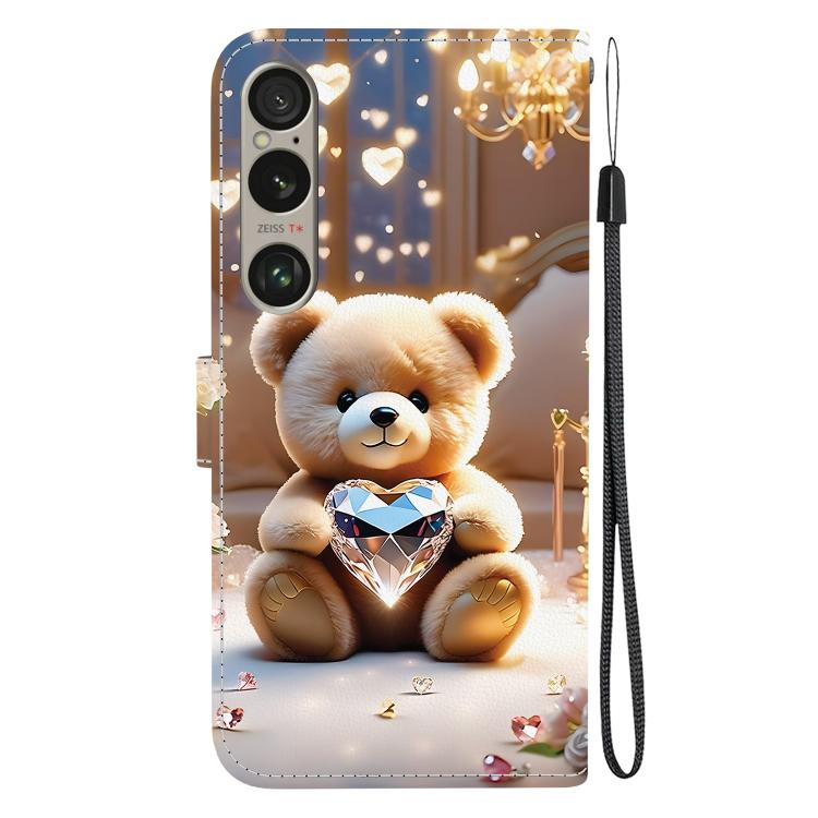 For Sony Xperia 1 VI Crystal Texture Colored Drawing Leather Phone Case