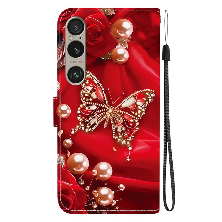 For Sony Xperia 1 VI Crystal Texture Colored Drawing Leather Phone Case