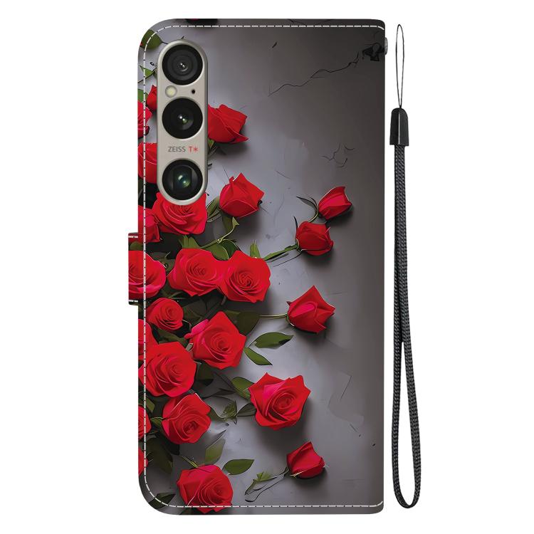 For Sony Xperia 1 VI Crystal Texture Colored Drawing Leather Phone Case