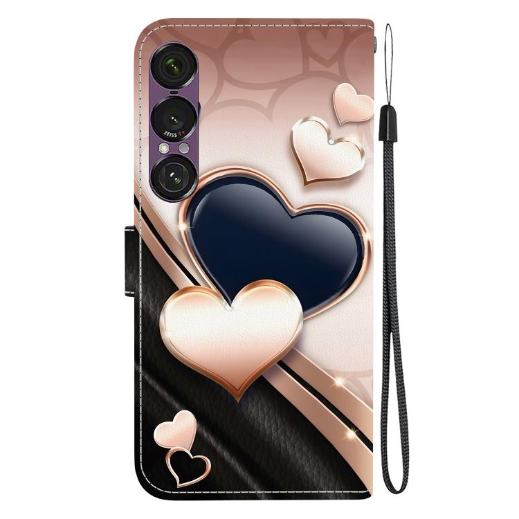 For Sony Xperia 1 VII Crystal Texture Colored Drawing Leather Phone Case