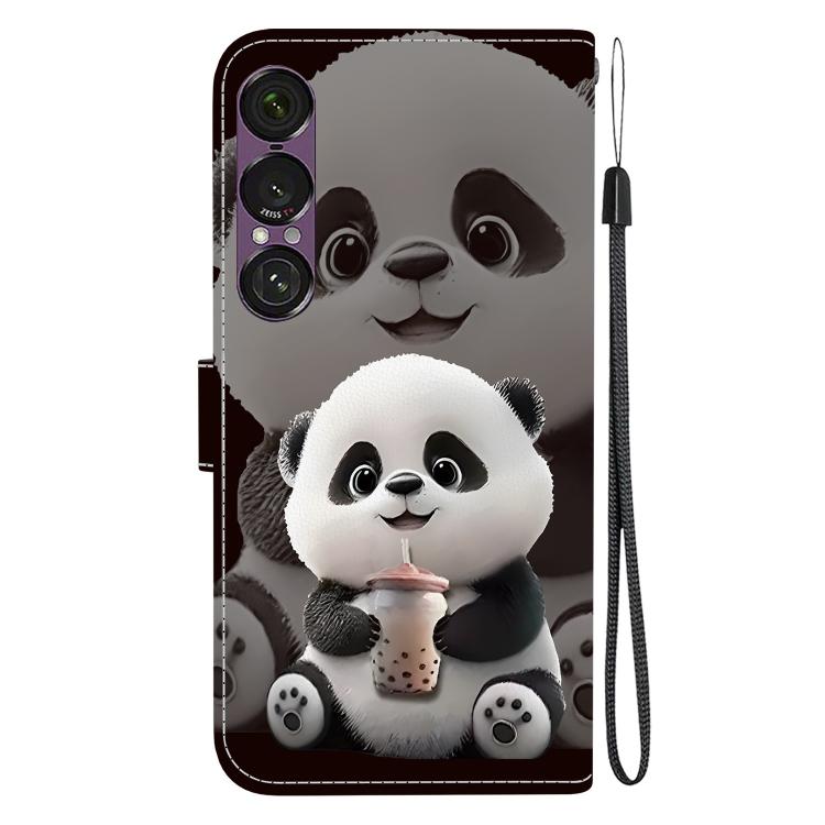 For Sony Xperia 1 VII Crystal Texture Colored Drawing Leather Phone Case