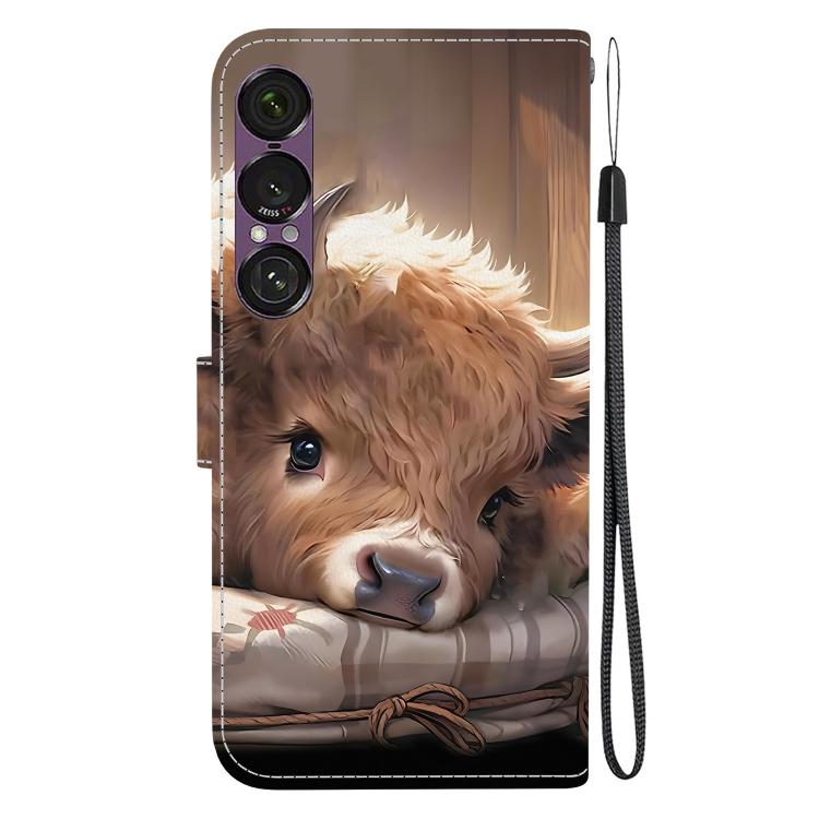 For Sony Xperia 1 VII Crystal Texture Colored Drawing Leather Phone Case