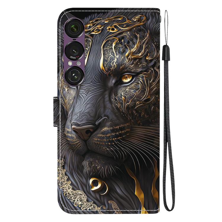 For Sony Xperia 1 VII Crystal Texture Colored Drawing Leather Phone Case