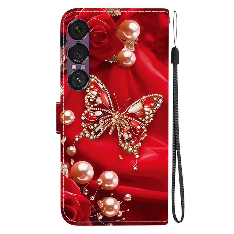 For Sony Xperia 1 VII Crystal Texture Colored Drawing Leather Phone Case