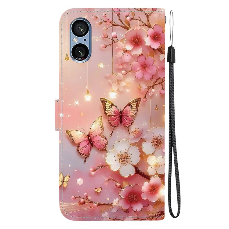 For Sony Xperia 5 V Crystal Texture Colored Drawing Leather Phone Case