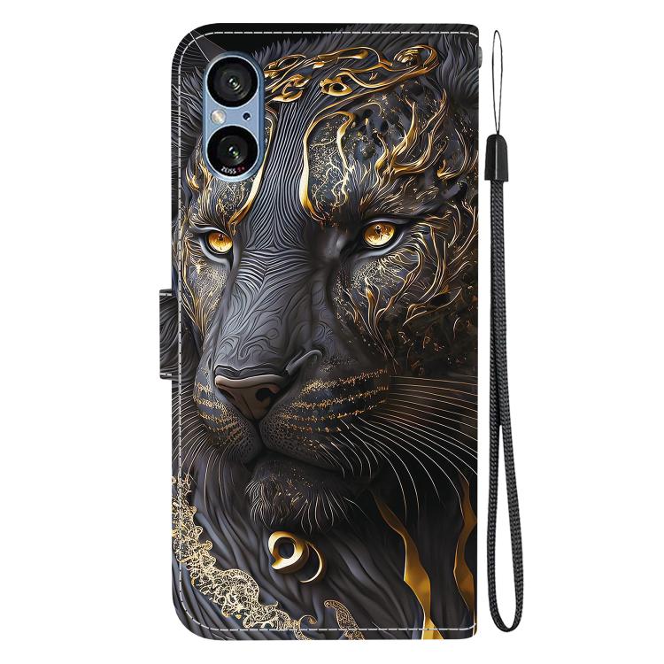 For Sony Xperia 5 V Crystal Texture Colored Drawing Leather Phone Case