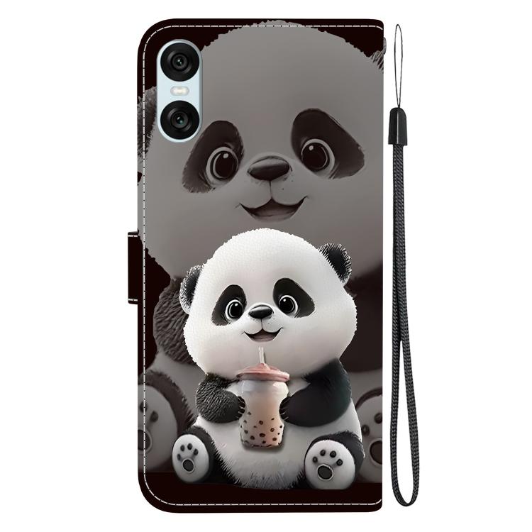 For Sony Xperia 10 VI Crystal Texture Colored Drawing Leather Phone Case