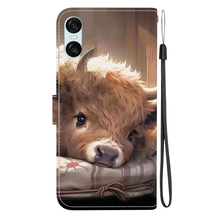 For Sony Xperia 10 VI Crystal Texture Colored Drawing Leather Phone Case