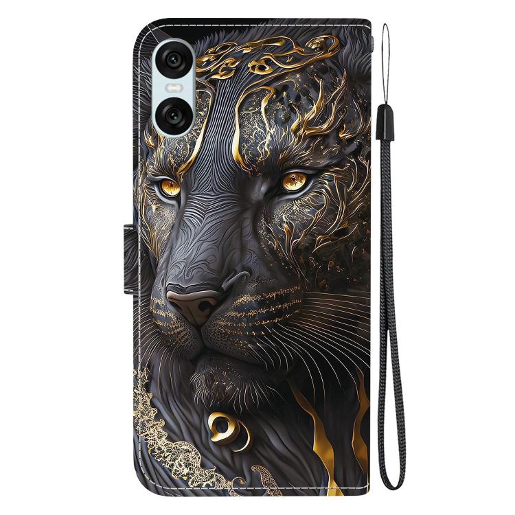 For Sony Xperia 10 VI Crystal Texture Colored Drawing Leather Phone Case