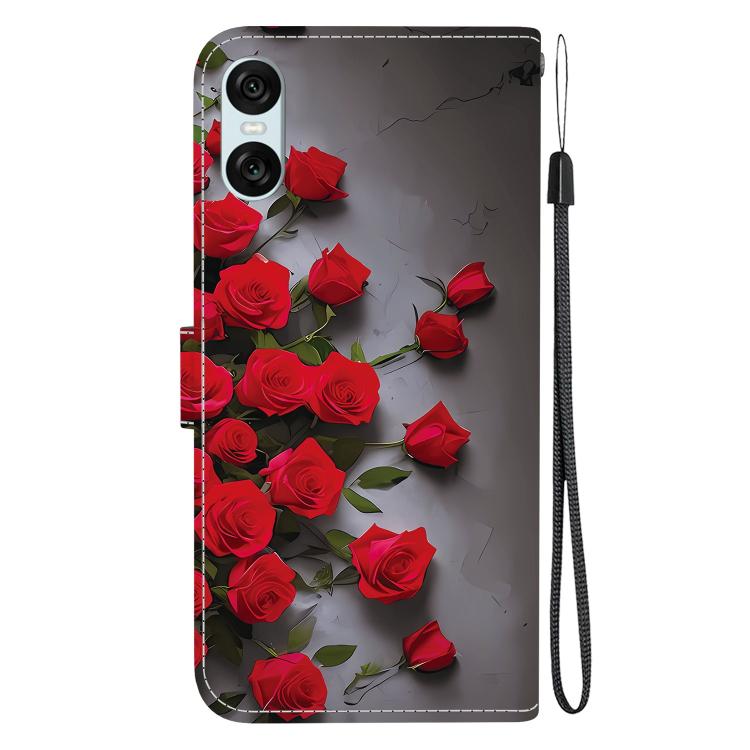 For Sony Xperia 10 VI Crystal Texture Colored Drawing Leather Phone Case