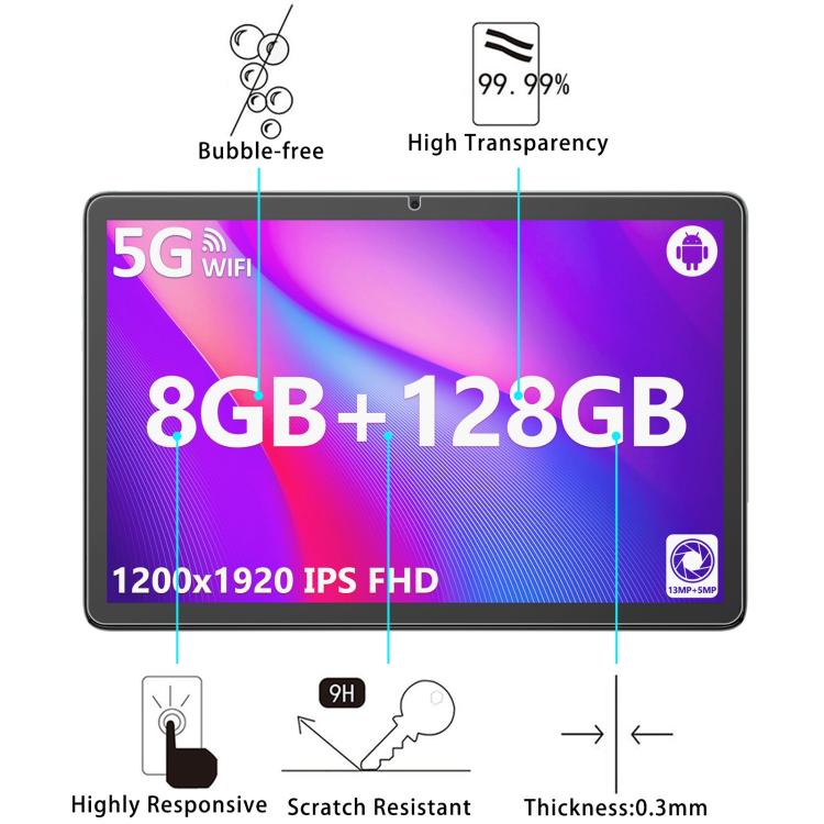 For Jumper EZpad M10SE-8128 10.1 9H 0.3mm Explosion-proof Tempered Glass Film