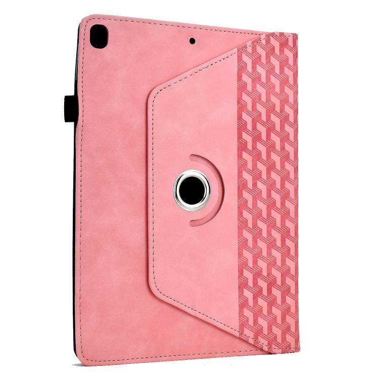 For Samsung Galaxy Tab A 10.1 2019 / T510 Rotatable Building Blocks Embossed Leather Tablet Case