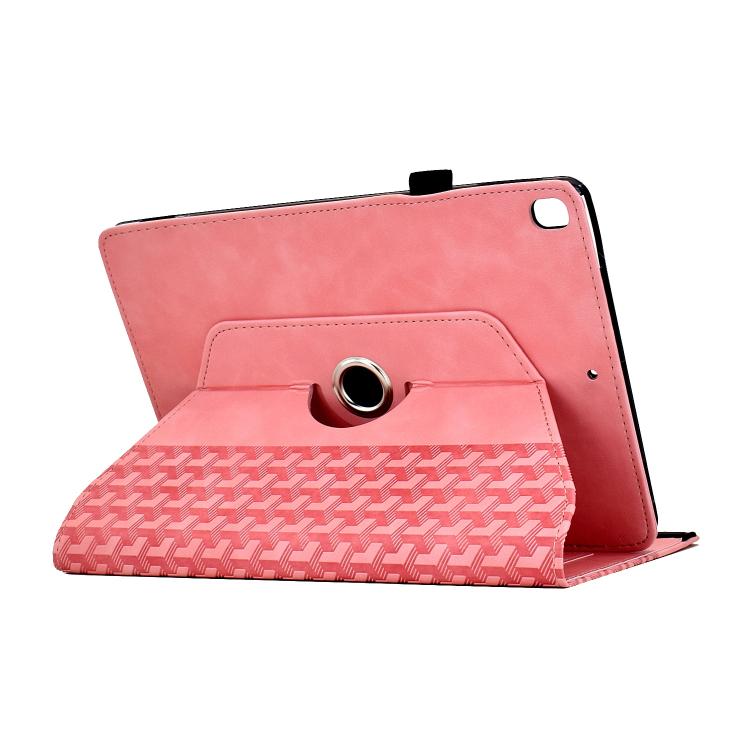 For Samsung Galaxy Tab A 10.1 2019 / T510 Rotatable Building Blocks Embossed Leather Tablet Case