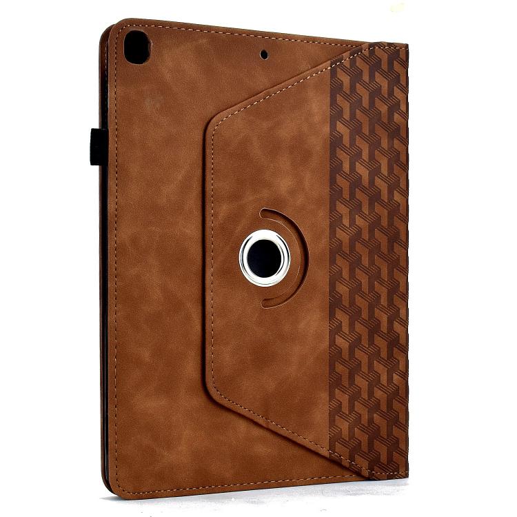 For Samsung Galaxy Tab A 10.1 2019 / T510 Rotatable Building Blocks Embossed Leather Tablet Case