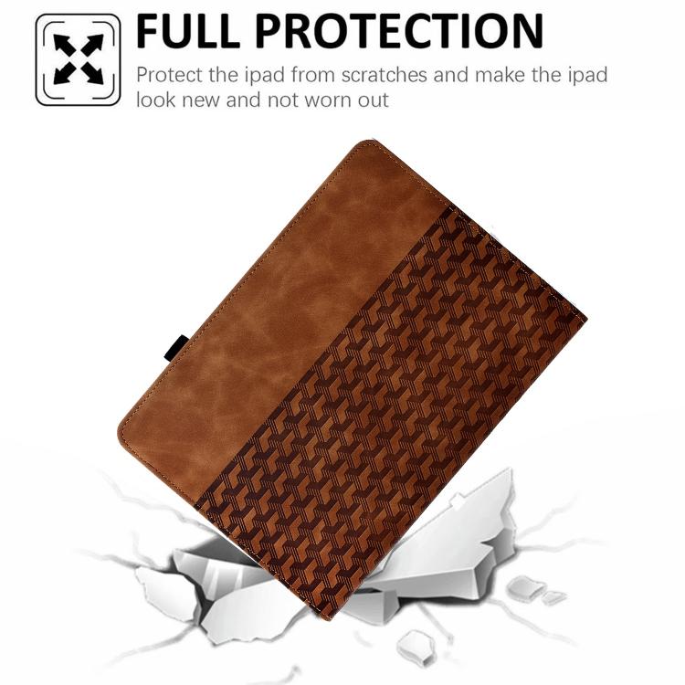 For Samsung Galaxy Tab A 10.1 2019 / T510 Rotatable Building Blocks Embossed Leather Tablet Case