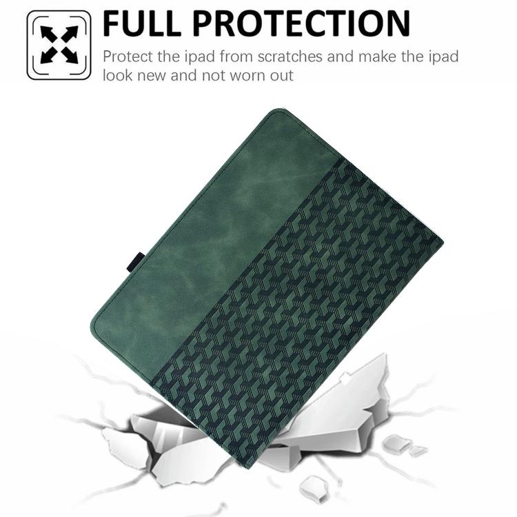 For Samsung Galaxy Tab A 10.1 2019 / T510 Rotatable Building Blocks Embossed Leather Tablet Case