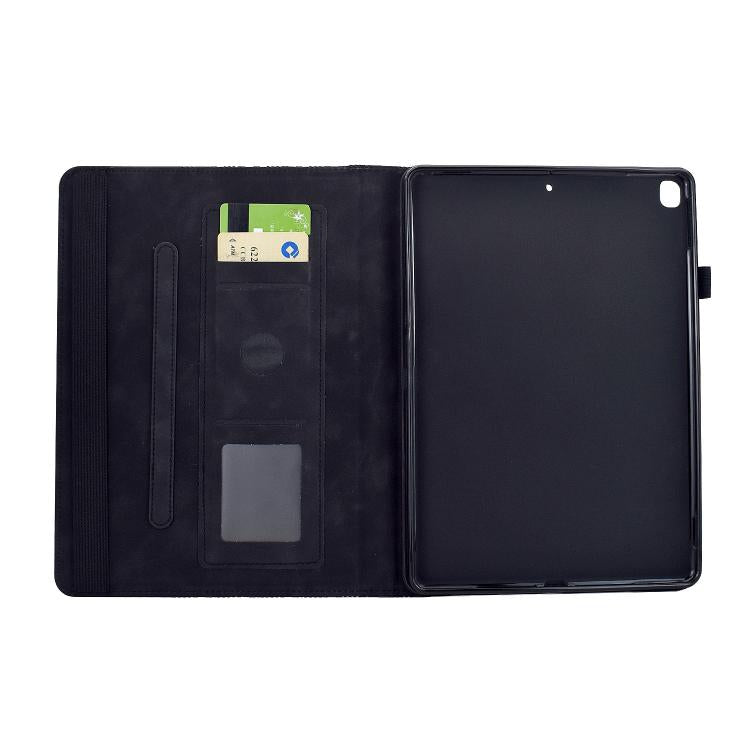For Samsung Galaxy Tab A 10.1 2019 / T510 Rotatable Building Blocks Embossed Leather Tablet Case