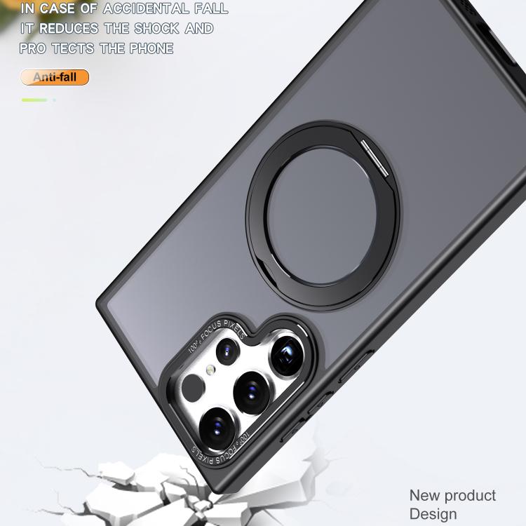 For Samsung Galaxy S22 Ultra 5G kalebol MagSafe Metal Ring Holder Phone Case