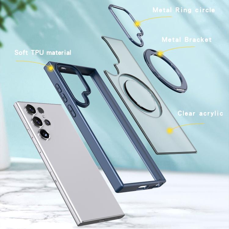 For Samsung Galaxy S23 Ultra 5G kalebol MagSafe Metal Ring Holder Phone Case
