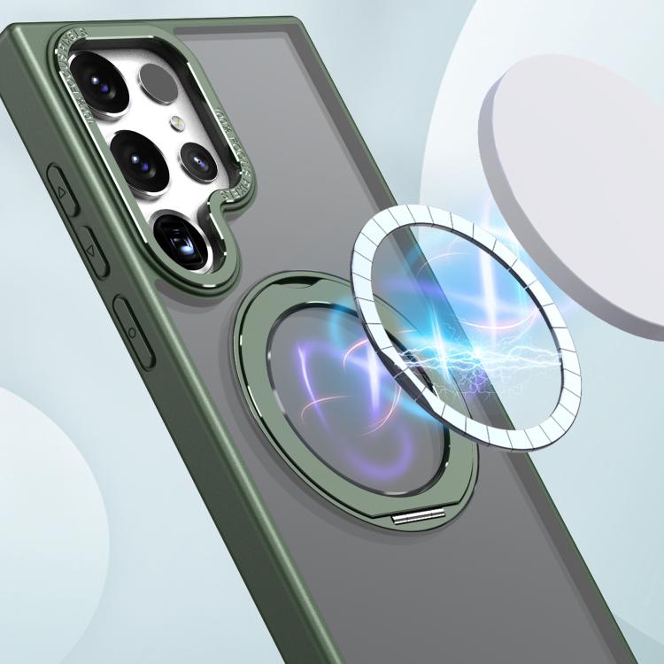 For Samsung Galaxy S23 Ultra 5G kalebol MagSafe Metal Ring Holder Phone Case