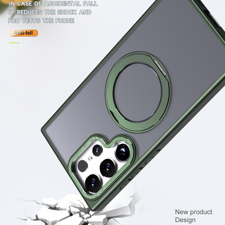 For Samsung Galaxy S23 Ultra 5G kalebol MagSafe Metal Ring Holder Phone Case