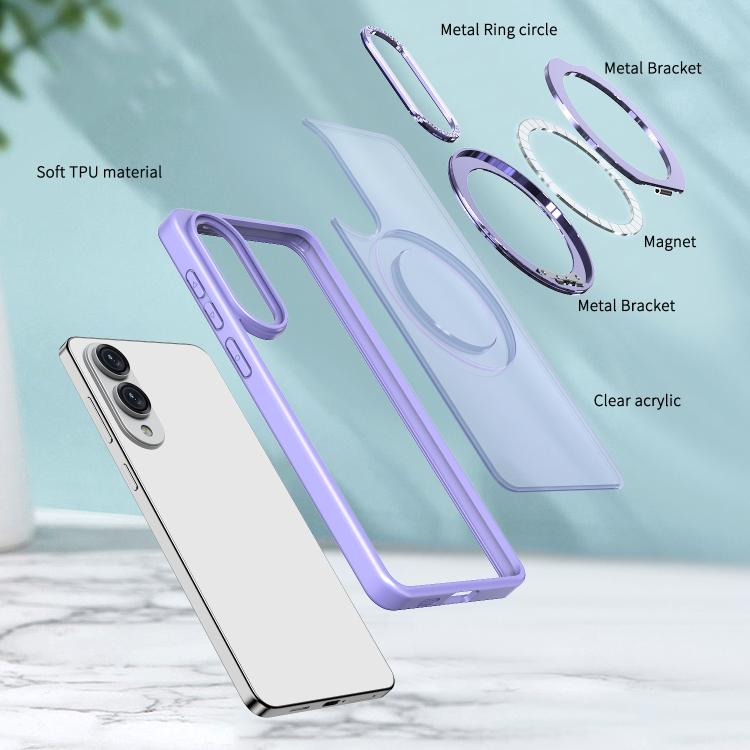 For Samsung Galaxy S25 Edge 5G kalebol MagSafe Metal Ring Holder Phone Case