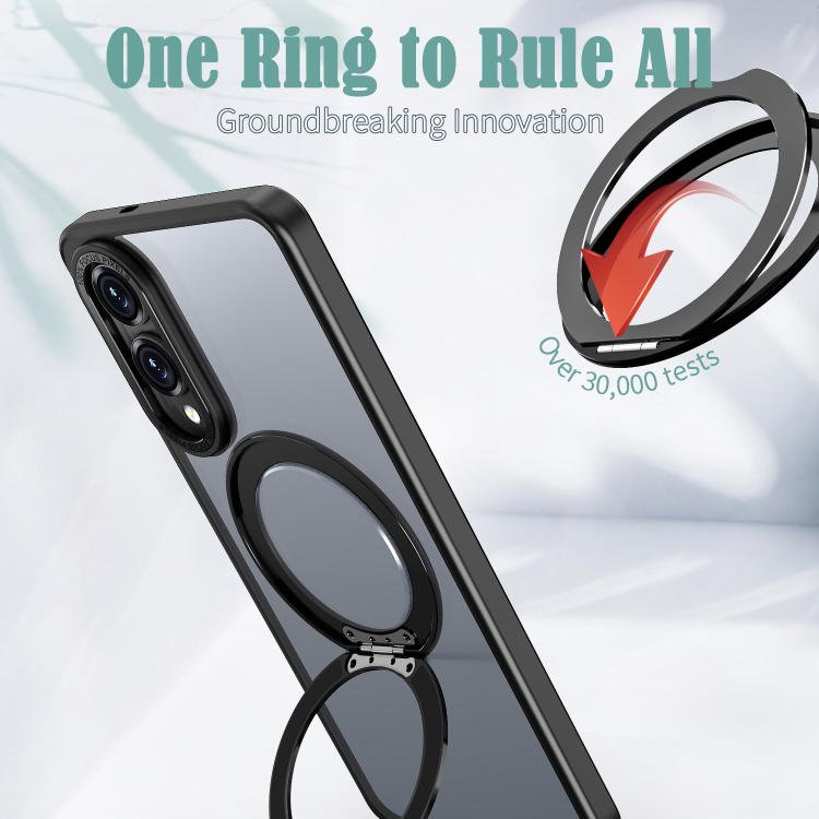 For Samsung Galaxy S25 Edge 5G kalebol MagSafe Metal Ring Holder Phone Case