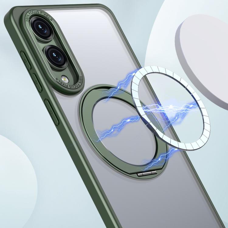 For Samsung Galaxy S25 Edge 5G kalebol MagSafe Metal Ring Holder Phone Case