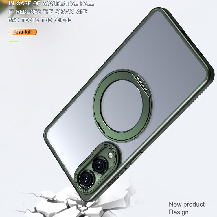 For Samsung Galaxy S25 Edge 5G kalebol MagSafe Metal Ring Holder Phone Case