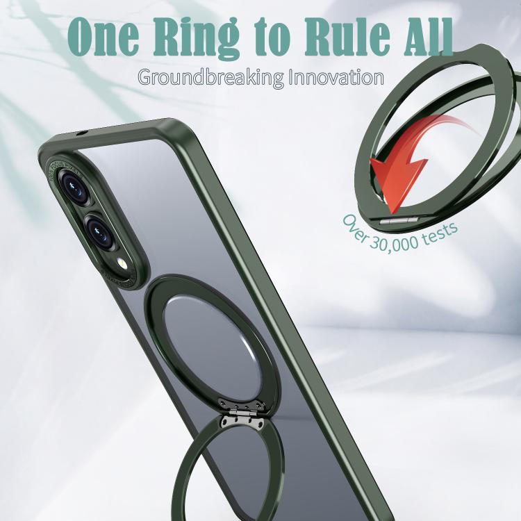 For Samsung Galaxy S25 Edge 5G kalebol MagSafe Metal Ring Holder Phone Case