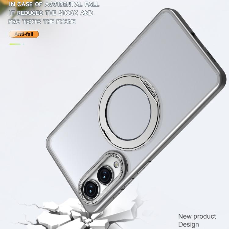 For Samsung Galaxy S25 Edge 5G kalebol MagSafe Metal Ring Holder Phone Case