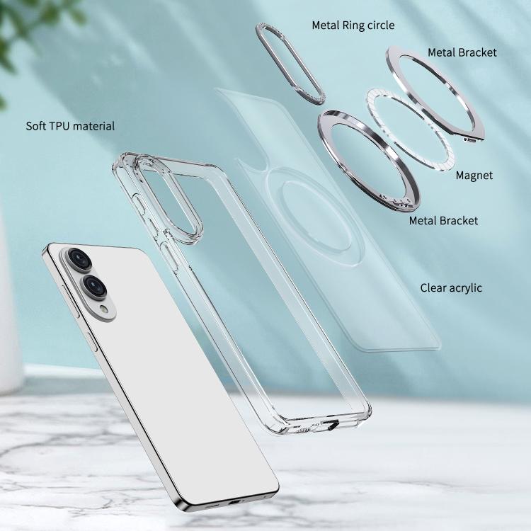 For Samsung Galaxy S25 Edge 5G kalebol MagSafe Metal Ring Holder Phone Case