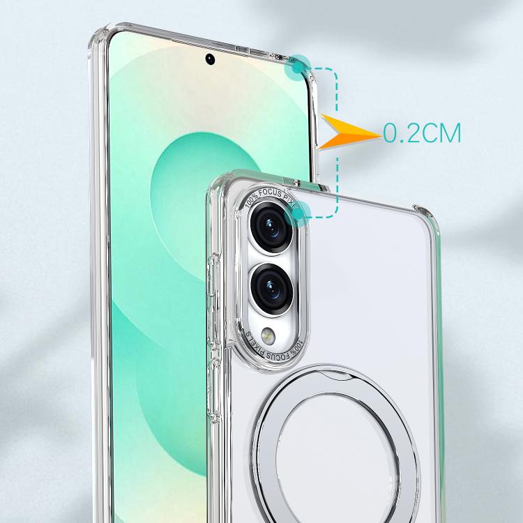 For Samsung Galaxy S25 Edge 5G kalebol MagSafe Metal Ring Holder Phone Case