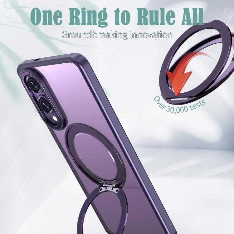 For Samsung Galaxy S25 Edge 5G kalebol MagSafe Metal Ring Holder Phone Case