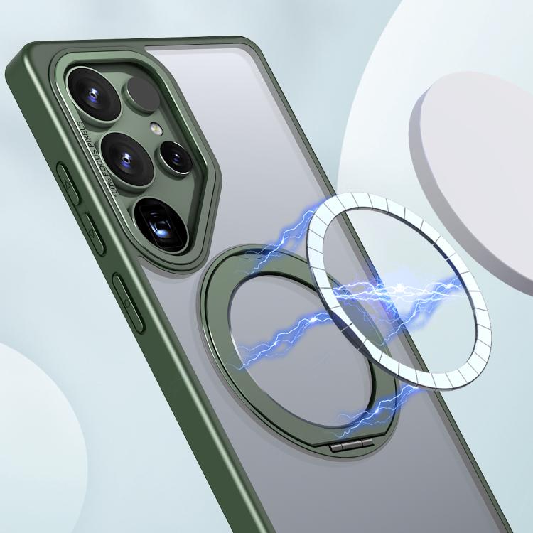 For Samsung Galaxy S25 Ultra 5G kalebol MagSafe Metal Ring Holder Phone Case