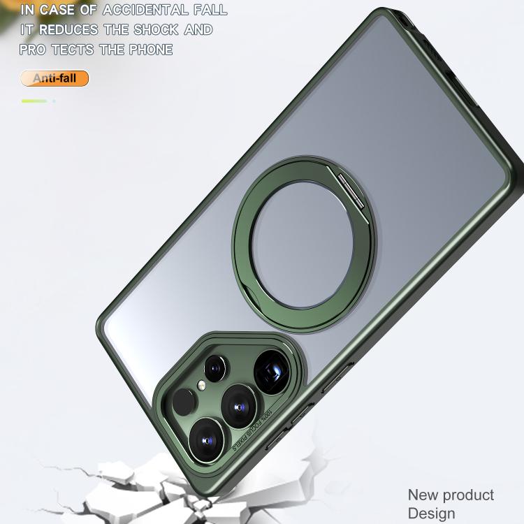 For Samsung Galaxy S25 Ultra 5G kalebol MagSafe Metal Ring Holder Phone Case