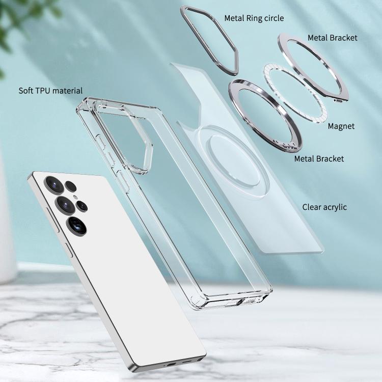 For Samsung Galaxy S25 Ultra 5G kalebol MagSafe Metal Ring Holder Phone Case