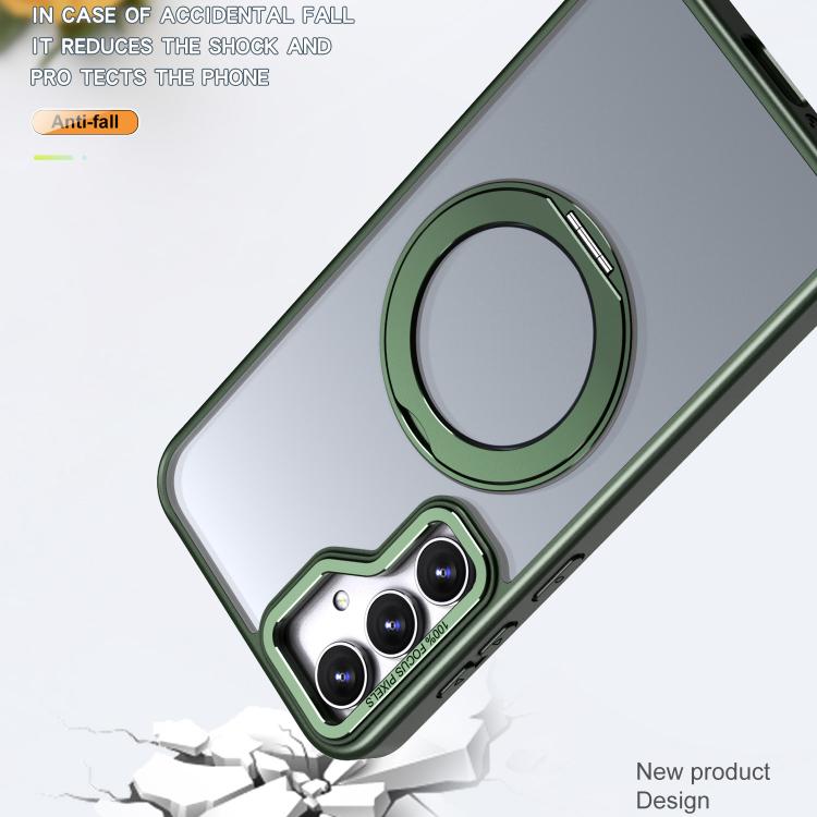 For Samsung Galaxy S23 FE 5G kalebol MagSafe Metal Ring Holder Phone Case