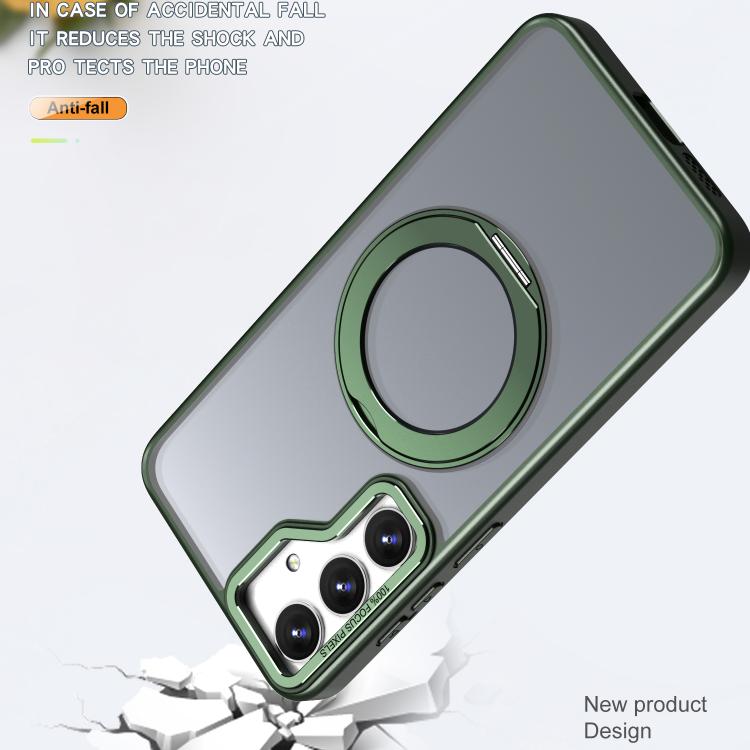 For Samsung Galaxy S24 FE 5G kalebol MagSafe Metal Ring Holder Phone Case