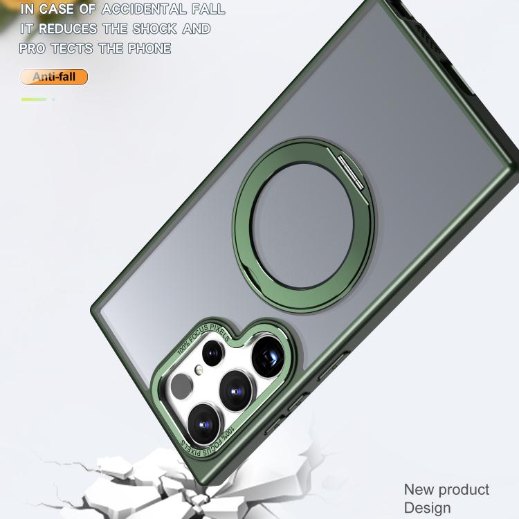 For Samsung Galaxy S24 Ultra 5G kalebol MagSafe Metal Ring Holder Phone Case