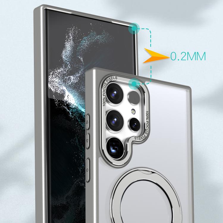 For Samsung Galaxy S24 Ultra 5G kalebol MagSafe Metal Ring Holder Phone Case